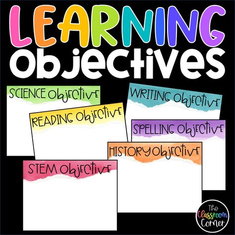 Objectives Design, Learning Target Display, Learning Objectives Display, Objectives Display, Focus Walls, Classroom Corner, Dream Classroom, Learning Targets, Focus Wall