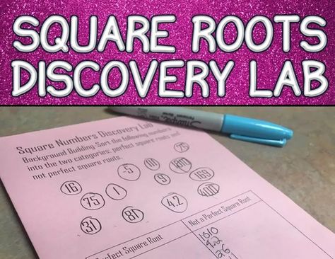 Teaching Square Roots Through Discovery - Idea Galaxy Square Numbers, Math Card Games, Scientific Notation, Math Madness, Secondary Math, Square Roots, 8th Grade Math, Student Drawing, Common Core Math