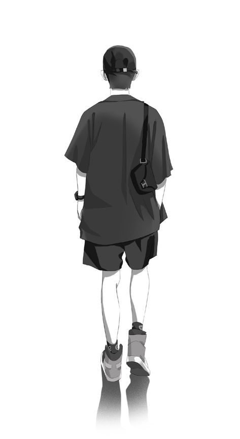 People Back View, Back Of A Man Drawing, Character Back View, Person From Behind, Man From Behind Drawing, Walking Poses, Back Drawing, Anime Picture Hd, Full Sleeve Tattoo Design