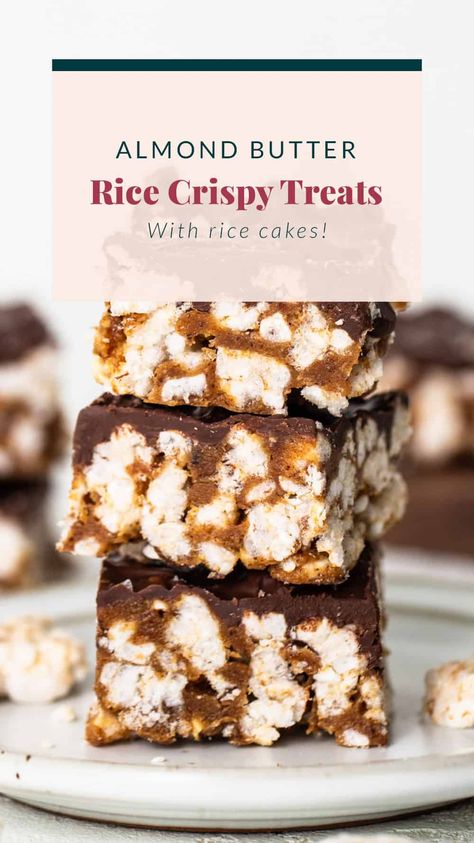 Rice Cake Magic Bars - Fit Foodie Finds Rice Cake Magic Bars, Rice Cake Dessert Ideas, Healthy Rice Cake Snacks, Rice Cake Recipes Healthy, Cfc Recipes, Gf Bars, Rice Cakes Healthy, Rice Cake Snacks, Cake Magic