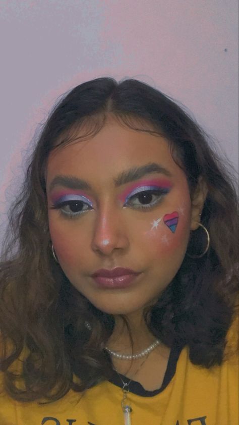 Asexual Makeup, Bi Pride Makeup, Bisexual Pride Makeup, Pansexual Makeup, Bi Makeup, Bisexual Makeup, Pride 2024, Makeup 2022, Metallic Makeup