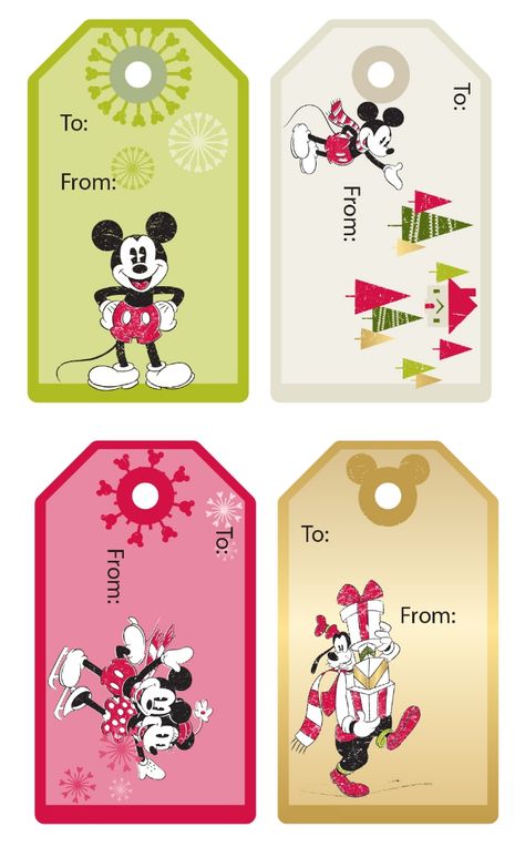 Disney Christmas Printable Gift Tags Disney Christmas Tags Printable, Disney Christmas Gift Tags, Disney Christmas Printables Free, To And From Tags Printable, Christmas Gift Tags Printable Templates, Disney Christmas Gifts, Handmade Kids Gifts, Printable Christmas Tags, Christmas Gift Tags Template