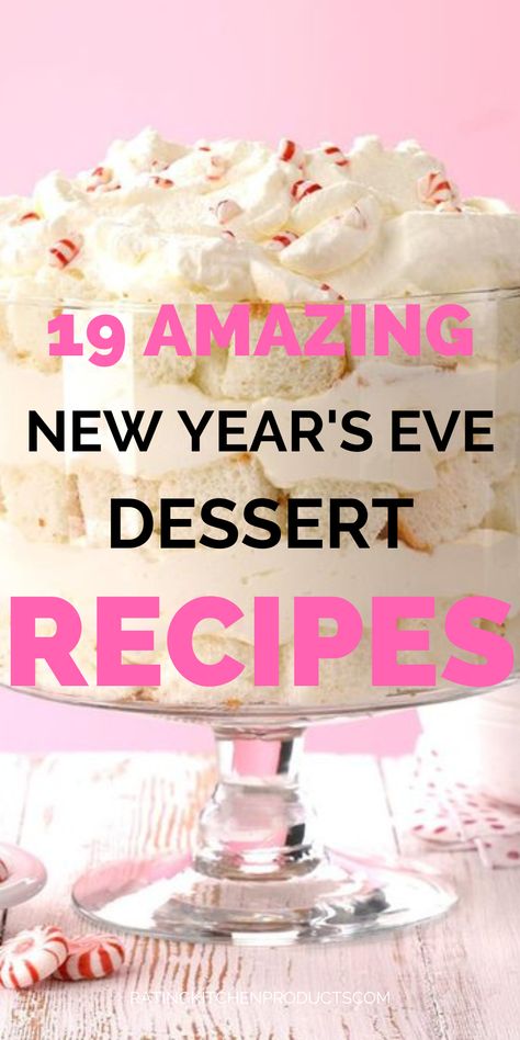 New Years Eve Trifle, New Years Trifle, New Years Trifle Desserts, Dessert Recipes New Years, New Years Cake Recipes, New Year Baking Ideas, New Years Food Ideas Desserts, New Year Desserts Ideas Easy, New Year’s Eve Desserts For Kids