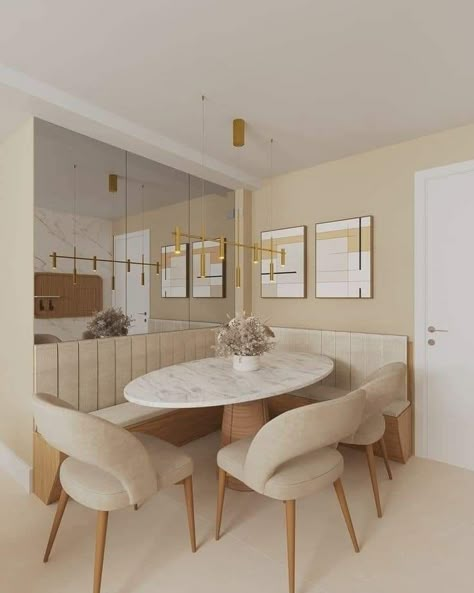 Small Apartment Dining Room, Latest Dining Table, Japandi Dining, Condo Design Ideas, تحت الدرج, Banquette Design, Small Dining Room Ideas, Seating In Kitchen, Cozy Area