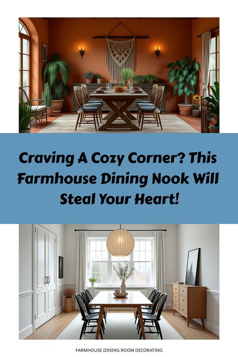 Overhead view of farmhouse dining nook with built-in bench and round table Dining Room Craftsman, Farmhouse Dining Nook, Dining Room Paint Ideas, Barn Door Farmhouse, Farmhouse Dining Rooms Decor, Eclectic Dining, Traditional Dining Rooms, Dining Room Paint, Cozy Furniture