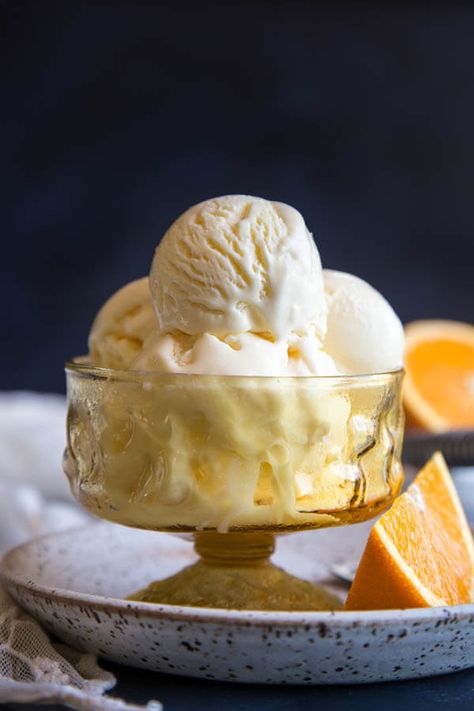 This Orange Ice Cream gets its flavor from both the zest and juice of oranges, while mascarpone cheese gives it the creaminess of a creamsicle ice cream. Mascarpone Ice Cream, Orange Ice Cream, Vanilla Ice Cream Recipe, Frozen Dessert Recipe, Ice Cream Base, No Churn Ice Cream, Mascarpone Cheese, Ice Cream Recipe, Ice Cream Desserts