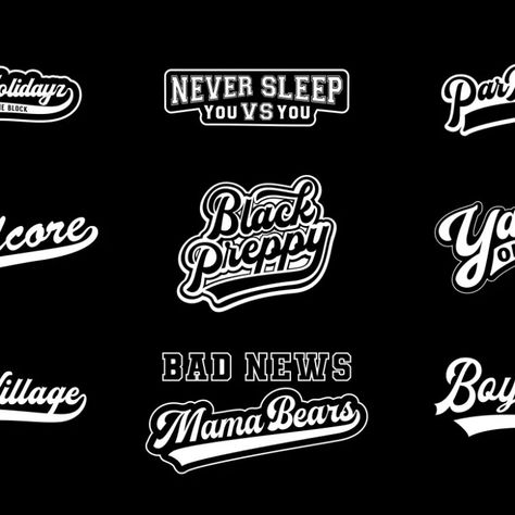 I will design  baseball, varsity, or emblem logo  for you Varsity Logo Design, Varsity Typography, Baseball Logo Design, Varsity Font, Leave Your Mark, Sports Team Logos, Brand Campaign, Signature Fonts, Different Fonts