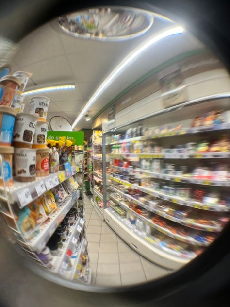 Supermarket Aesthetic Pics, Convinent Store Aesthetic, Fisheye Background, Kleptomaniac Aesthetic, Food Story Instagram Ideas, Convenience Store Aesthetic, Fisheye Aesthetic, Food Story Instagram, Grocery Store Aesthetic