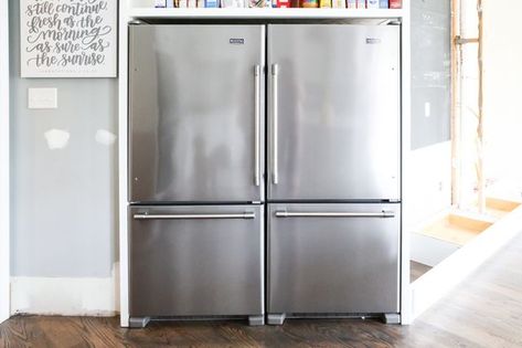 30"wd ea.- $1600 ea. 19 cu Ft. 33 dp. including handles (basically 30x30"). 60x60" both Kitchen With Two Fridges, 2 Refrigerators Side By Side In Kitchen, Two Fridges In Kitchen, 2 Fridges Side By Side, 2 Refrigerators In Kitchen, 2 Refrigerators Side By Side, Two Refrigerators Side By Side, Two Fridges Side By Side, Two Refrigerators In Kitchen