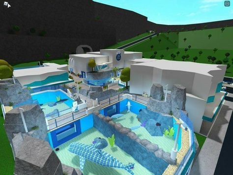 Roblox Hacks, Lazy River Pool, Preppy House, Bloxburg Exterior, Blocksburg Room Ideas￼, Bloxburg Houses, Bloxburg House Ideas 1 Story, Bloxburg Builds, Bloxburg House Ideas 2 Floor