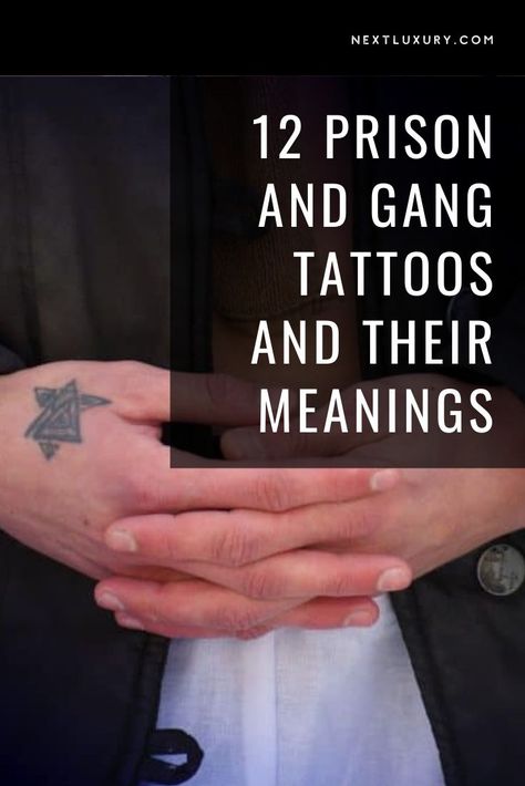 Gang Related Tattoos, Prisoner Tattoo Ideas, Russian Prison Tattoos Meanings, Gangs Tattoo, Jail Tattoos Ideas, Meaningfully Tattoos, Gang Tattoo Ideas, Prison Tattoos Ideas, Gang Letters