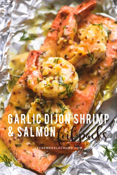 Salmon Foil Pack, Honey Dijon Sauce, Foil Pack Recipes, Dijon Salmon, Dijon Sauce, Salmon Recipes Baked Healthy, Foil Pack Dinners, Salmon In Foil, Foil Pack Meals