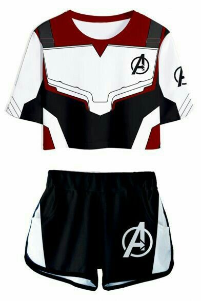 Marvel Inspired Outfits, Quantum Realm, Marvel Jewelry, Marvel Fashion, Marvel Clothes, Marvel Merchandise, Cute Pjs, Avengers Endgame, Crop Top And Shorts