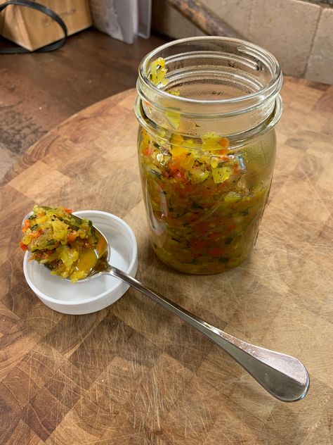 If life gives you giant zucchini, make zucchini relish Zucchini Chutney Recipe, Zucchini Jam, Canning Zucchini, Canned Zucchini, Zucchini Relish, Berry Jam, Ocean Liner, Grain Bowl, Indian Restaurant