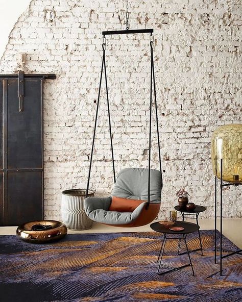 Leya Swing Seatby Freifrau Modular Sofa Design, Beautiful Bathroom Designs, Indoor Swing, Bedding Inspiration, Design Line, Swing Chair, Swinging Chair, Diy Furniture Plans, Hanging Chair