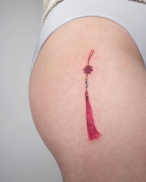 Charm Tattoo, Luck Tattoo, Flying Tattoo, Tattoo Themes, Knot Tattoo, Zodiac Tattoos, Red Tattoos, Wrist Tattoos For Women, Dainty Tattoos