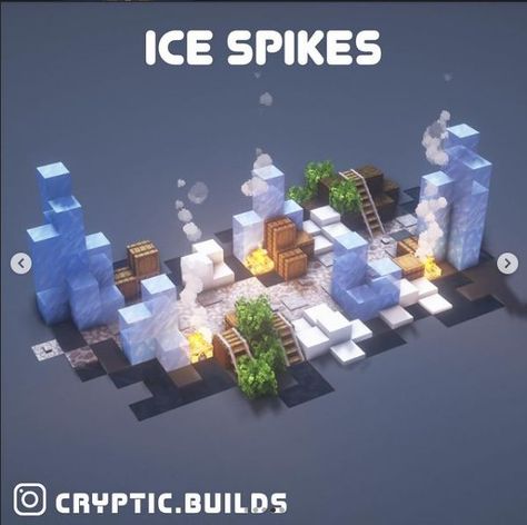 Ice Spikes, Minecraft House Plans, Minecraft Farm, Mc Ideas, Mc Builds, Minecraft Castle, Minecraft Christmas, Minecraft Medieval, Minecraft Plans