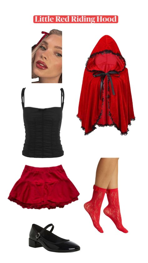 Halloween costume Little Red Riding Hood Halloween, Dorothy Halloween Costume, Original Halloween Costumes, Cats Anime, Kitty Funny, Classy Halloween Costumes, New Halloween Costumes, Bff Halloween Costumes, Hot Halloween Outfits