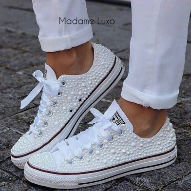 Bride Converse, Bride Sneakers, Quinceanera Shoes, Converse Wedding Shoes, Bling Converse, Wedding Converse, Ankle Sneakers, Wedding Sneakers, Bling Shoes