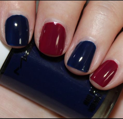 Navy Blue And Burgundy Nails, Navy And Burgundy Nails, Navy Blue And Red Nails, Red And Navy Nails, Navy Blue And Red Nails Acrylic, Dark Blue And Red Nails, Red And Blue Cherry Nails, Burgundy And Navy Nails, Dark Cherry Red Nails Short