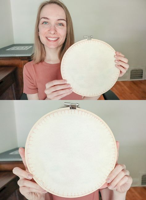 How to Finish Cross Stitch in a Hoop the Easy Way Framing With Embroidery Hoop, Frame Cross Stitch In Hoop, How To Hang Cross Stitch On Wall, Close Embroidery Hoop, How To Frame Cross Stitch In Hoop, Finish Cross Stitch Hoop, How To Back An Embroidery Hoop, How To Finish Cross Stitch, Finishing Embroidery Hoop