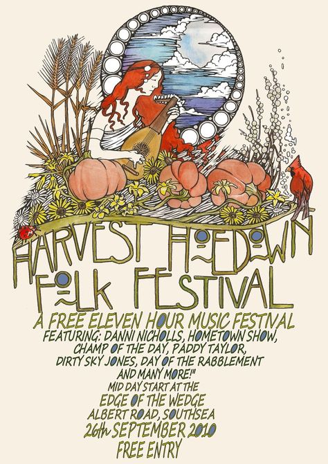 Folk Band Poster, Folk Poster Design, Folk Festival Aesthetic, Harvest Festival Poster, Folk Festival Poster, Folk Music Poster, Fall Festival Poster, Folk Poster, Fillmore Poster