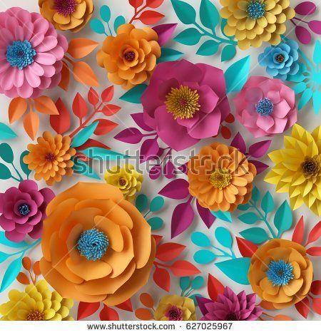 Spring Summer Background, Party Photo Booth Backdrop, 3d Paper Flowers, Fonio, Photo Wrap, Illustration Colorful, Party Photo Backdrop, Colorful Paper, Paper Flower Backdrop