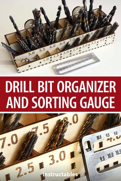 Diy Drill Bit Organizer, Workshop Organisation, Drill Bit Organizer, Drill Bit Storage, Bit Organizer, Garage Build, Save Myself, Bit Storage, Eagle Project