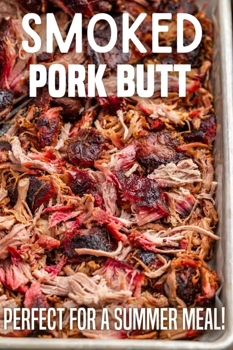 Smoked Pork Butt Smoked Pork Roast, Steam Chicken Recipe, Smoked Pork Loin Recipes, Smoked Chicken Recipes, Meat Entrees, Traeger Smoker, Blackstone Recipes, Homemade Bbq Sauce, Grill Food