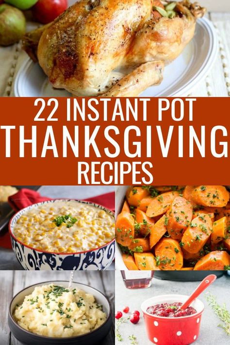 Thanksgiving can be a busy time and timesavers are necessary. Thanksgiving Instant Pot recipes can be one of those timesavers. Thanksgiving Instant Pot, Instant Pot Thanksgiving Recipes, Turkey Dinner Sides, Instant Pot Thanksgiving, Instant Pot Pumpkin, Instant Pot Turkey, Thanksgiving Planning, Best Thanksgiving Side Dishes, Turkey Recipes Thanksgiving