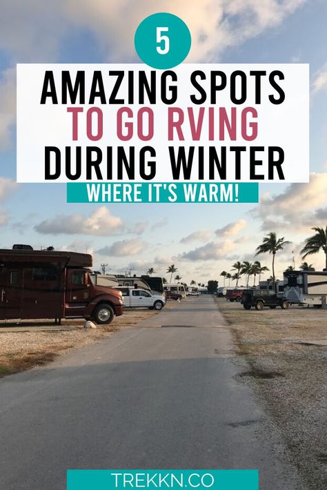 Are you looking to escape the winter in your RV and go somewhere warm? Here are 5 RVing spots we've personally been to and absolutely loved them. They were fun, they were warm and there were tons of activities to keep us busy. Check out these RV destinations for a warm-weather getaway. #rvtravel #rvtrip #rvcamping #rvliving #winter Best Rv Trips In Us, Best Rv Parks In Us, Winter Rv Camping, Boondocking Camping, Rv Travel Destinations, Rv Traveling, Best Rv Parks, Rv Holiday, Rv Trips