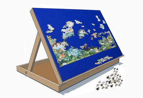 How to build a jigsaw puzzle easel? | Bunnings Workshop community How To Make A Puzzle Board Diy, Diy Puzzle Easel, How To Make A Puzzle Board, Puzzle Template Free Printable, Diy Puzzle Table, Diy Puzzle Board, Easel Diy, Diy Easel, Jigsaw Puzzle Table