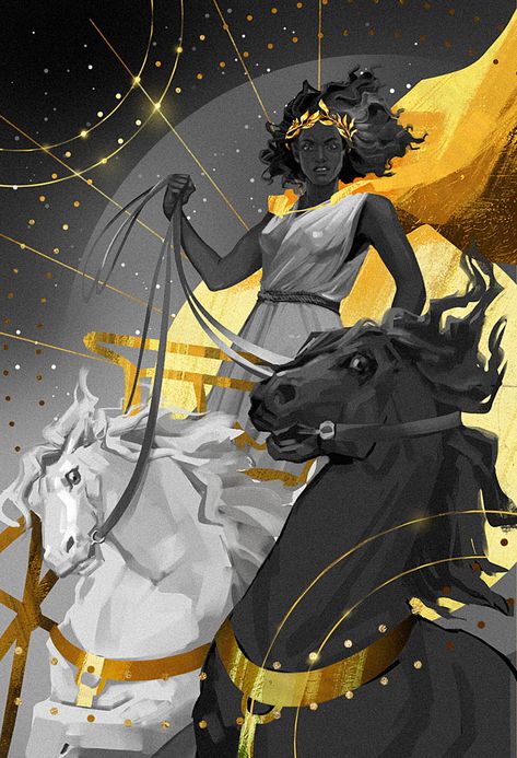 ArtStation - The Chariot Chariot Tarot, Tarot Cards Art Illustration, The Chariot Tarot, Tarot Major Arcana, Tarot Cards Art, Angel Cards, Tarot Art, Major Arcana, Cool Art Drawings