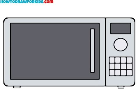 This easy step-by-step drawing guide will teach you how to draw a microwave oven, an essential appliance in any modern home. Microwave Drawing, Oven Drawing, Eagle Drawing, Kitchen Drawing, How To Sketch, Teaching Drawing, Drawing Guides, Easy Drawing Tutorial, Drawing Tutorials For Kids