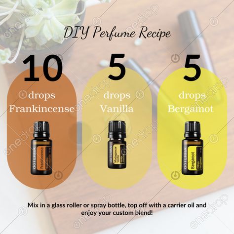 🛠️ DIY Perfume Recipe:10 drops Frankincense5 drops Bergamot5 drops Madagascar Vanilla 2 tablespoons carrier oil (e.g., jojoba)Mix in a glass roller or spray bottle and enjoy your custom blend!How to Use the Graphic    Host      an Online or In-Person Workshop     Use       the graphic as a pro... #DIY Perfume Recipe #frankincense #bergamot #madagascar vanilla #DIY #perfume #recipe #wellnessadvocate #doterra #wellnessstockphotos #onedropdesigns #doterrawellnessadvocate #doterratips #doterragraphics #doterraphotos Essential Oils Perfume Recipes, Doterra Roller Bottle Recipes, Vanilla Diy, Diy Perfume Recipes, Make Your Own Perfume, Frankincense Benefits, Essential Oil Perfume Blends, Doterra Frankincense, Perfume Blends