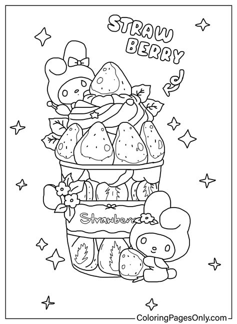 Sanrio Colouring Pages Printable, Cute Things Coloring Pages, Sanrio Characters Coloring Pages Free Printable, Animated Coloring Pages, Kawaii Colouring Pages Free Printable, My Melody Coloring Pages Printable, Gyaru Coloring Page, Coloring Books For Kids Free Printable, Miffy Coloring Pages