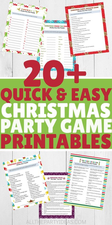 Free Christmas Game Printables, Christmas Game Printables, Christmas Group Games, Free Christmas Games, Christmas Party Games For Groups, Christmas Party Games For Adults, Easy Christmas Party, Church Christmas Party, Christmas Trivia Games