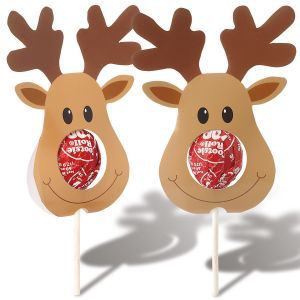 12 Reindeer Lollipop Holders Reindeer Lollipop Holder Template Free, Reindeer Lollipop Holder Template, Diy Lollipop Decorations, Reindeer Lollipop, Hershey Kisses Crafts, Reindeer Handprint, Christmas Treats Holders, Christmas Lollipops, Tootsie Pop