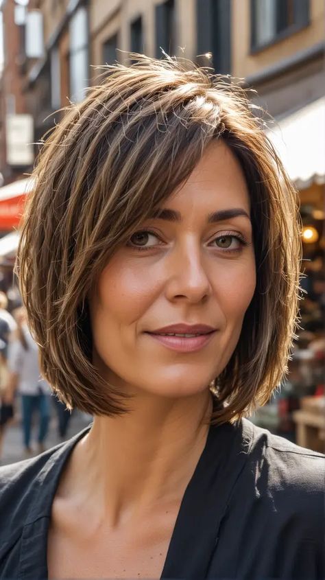 23 Discover the Trendiest Angled Bob Haircuts of 2024: Styles for Every Hair Type and Length Angled Bob Haircut, Long Bob Haircut With Layers, Styles For Fine Hair, Bobs For Round Faces, Angled Bob Haircuts, Angled Bob Hairstyles, Wavy Bob Haircuts, Philip Kingsley, Bob Hairstyles For Thick