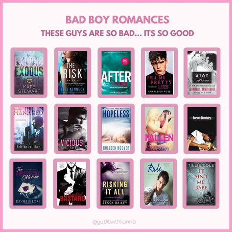 Clean Romance Books For Teens, Bodyguard Romance Books, Stepbrother Romance Books, Bad Boy Good Girl Romance Books, Bad Boy Romance, Bad Boys Blue, Billionaire Romance Books, Book Club Recommendations, Rock Star Romance Books