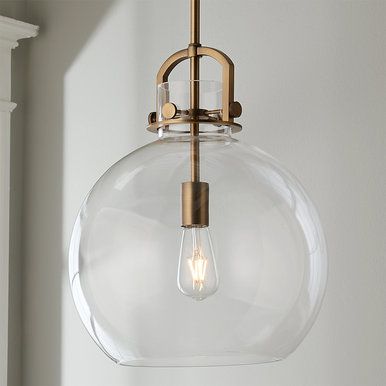 Hanging Lights - Shades of Light Large Glass Pendant, Lights Over Kitchen Island, Planet Pendant, Glass Pendant Shades, Glass Globe Pendant Light, Kitchen Lights, Kitchen Pendant, Blown Glass Pendant, Island Pendant Lights