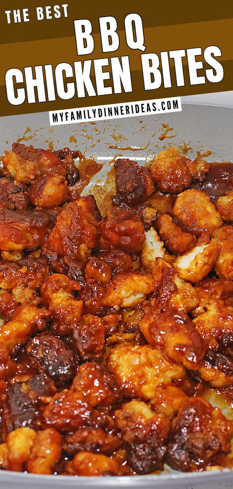 Honey BBQ Chicken Bites Lunch Ideas For A Crowd, Honey Bbq Chicken Bites, Bbq Chicken And Rice, Sandwich Recipes Dinner, Sweet Bbq Chicken, Bbq Chicken Bites, Best Bbq Chicken, Chicken Bites Recipes, Easy Skillet Chicken