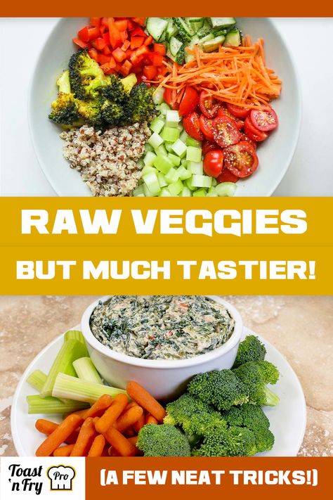 8 Ways To Make Raw Veggies Tastier (You Wouldn’t Guess!) Ways To Eat Raw Veggies, Veggies To Eat Raw, Raw Vegetables Diet, Best Raw Veggies To Eat, Marinated Vegetables Raw, Raw Veggies Snacks, Adding Veggies To Meals, Raw Vegetables Snacks, Veggie Seasoning Recipe