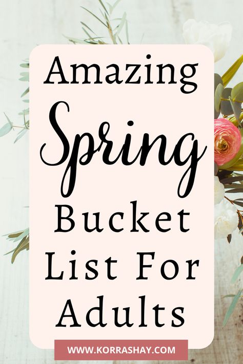 Amazing spring bucket list for adults! Best list of spring bucket list ideas for 2021. Spring thme bucket list inspiration! #springbucketlist #bucketlist #spring #springtime Bucket List For Adults, Spring Playlist, Spring Bucket List, Spring Scenery, Minnesota Winter, March Activities, Bucket List Ideas, Spring Months, Spring Fun