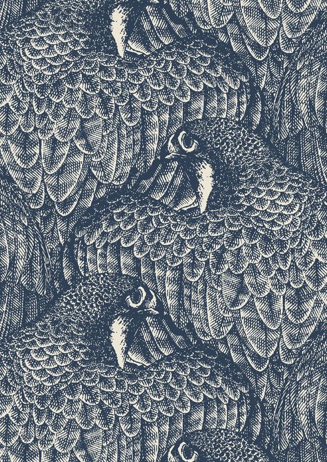 pattern by Minakani #minakani #pattern #falcon #eagle #childrenpattern Eagle Pattern Design, Feather Pattern Design, Falcon Wallpaper, Feather With Birds Tattoo, Feathers Pattern, Eagle Pattern, Leaf Vector, Eagle Tattoos, Bird Pattern