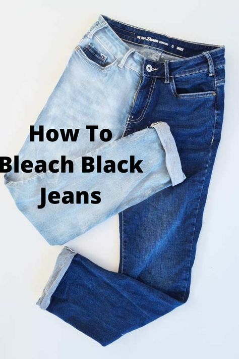 Bleaching Black Jeans, How To Bleach Denim, How To Fix Faded Black Jeans, Bleach Painting Black Jeans, Bleach Black Jeans Diy, Black Bleached Jeans, Black Jeans Bleach Art, How To Bleach Jeans, Bleaching Jeans