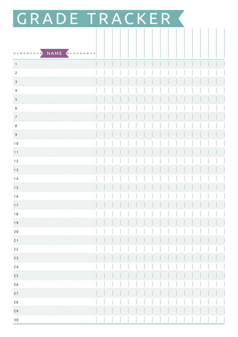 Printable grade book template in casual style for school and college teachers. Plan your units, lessons or school terms and keep track of class academic progress. One page has 30 sections for 30 students and 16 columns for each lesson.  #teacherplannerprintable #teacherplanner #lessonplantemplate #plannerorganization #organizer Gradebook Template, Teacher Planning Pages, Homeschool Student Planner, Planner Organization College, Style For School, Homework Motivation, Grade Book Template, Happy Planner Teacher, Exam Planner