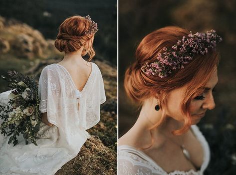 Bridal Updo Flower Crown, Flower Crown Hairstyle Updo, Bridal Hair With Floral Crown, Crown Braid With Flowers, Bridal Updo With Headpiece, Bridal Hair With Flower Crown, Updo With Headpiece, Bridal Hair Flower Crown, Flower Crown Updo