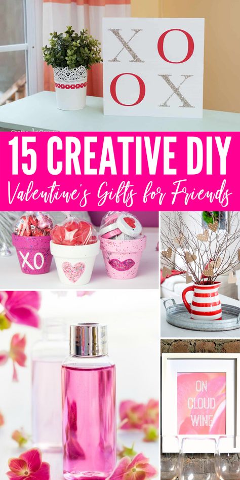 Creative Valentines Gifts For Friends, Valentine's Gifts For Friends, Valentines Galentines Gifts, Valentines Gift Ideas For Friends Diy, Diy Valentines Gift For Friends, Friend Valentine Gifts Diy, Easy Valentines Gifts For Friends, Cute Cheap Valentines Ideas For Friends, Cute Valentine Ideas For Friends