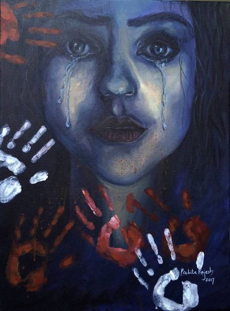 Sa Awareness Art, Abused Women Art, Art Competition Ideas, Meaningful Paintings, Emotional Painting, Meaningful Drawings, Deep Art, In Shock, Poster Drawing